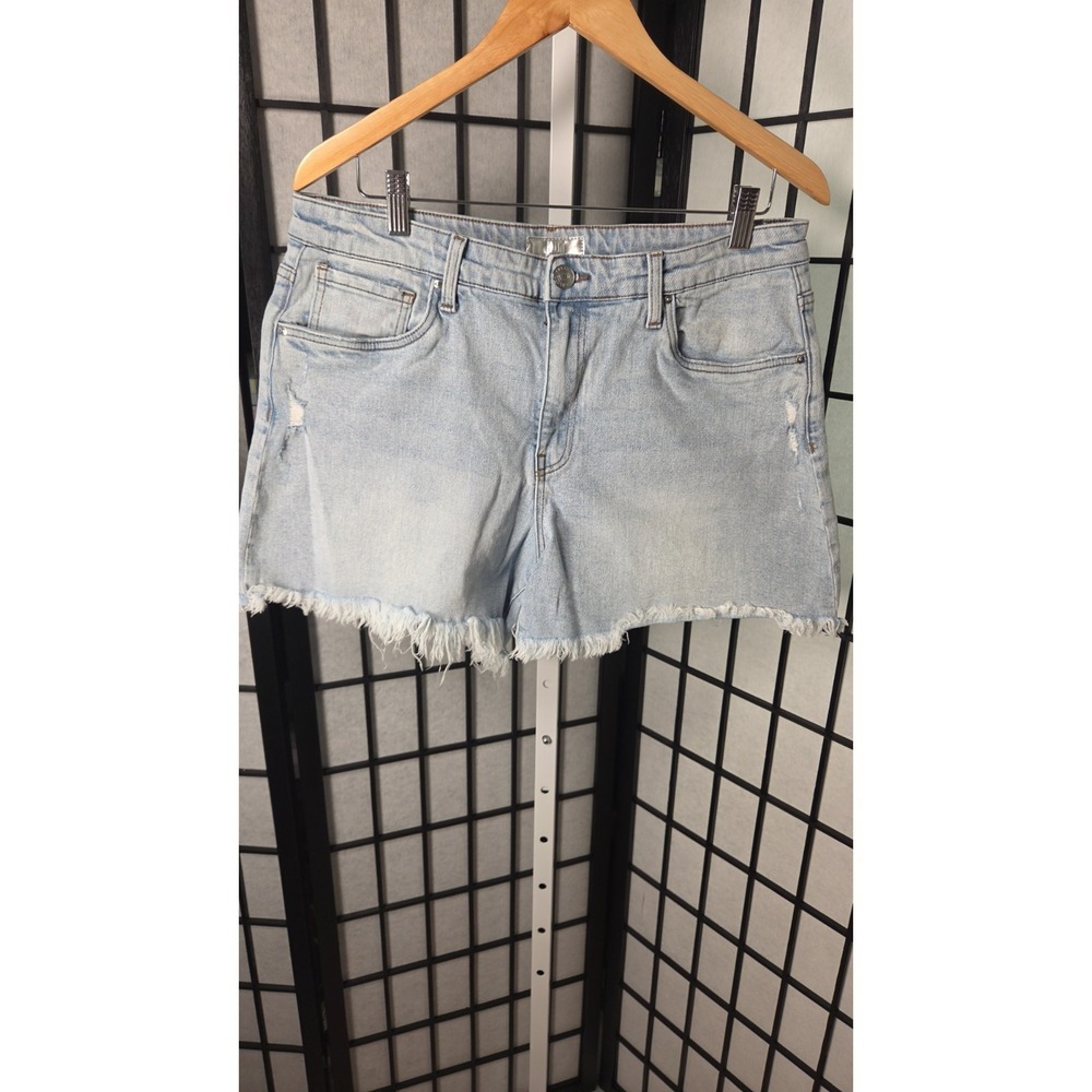 KUT From The Cloth Distressed Boho Y2k Festival Light Wash Short Size 12